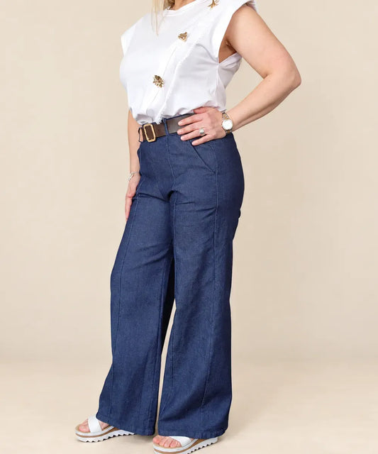 Pantalón Italiano Azul Denim